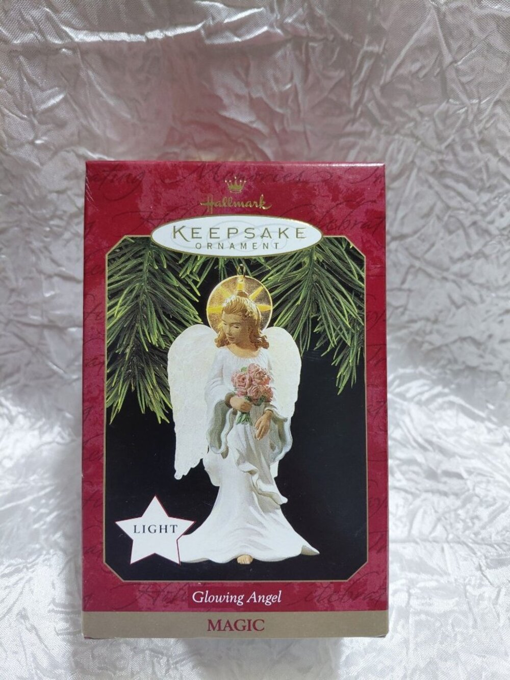 NOB Glowing Angel Magic Light Christmas Figurine Hallmark Keepsake Ornament